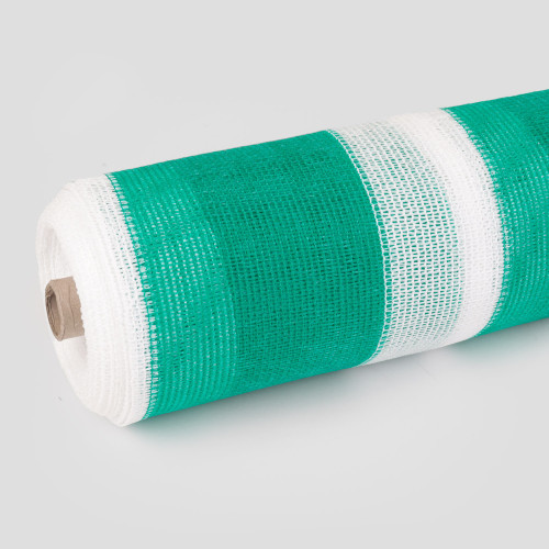Malla Raschel Bicolor Verde-Blanca 65%