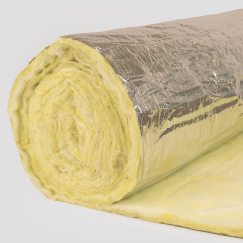 Lana de vidrio aluminio una cara 1,2x12 m (14,4 m²) 50mm