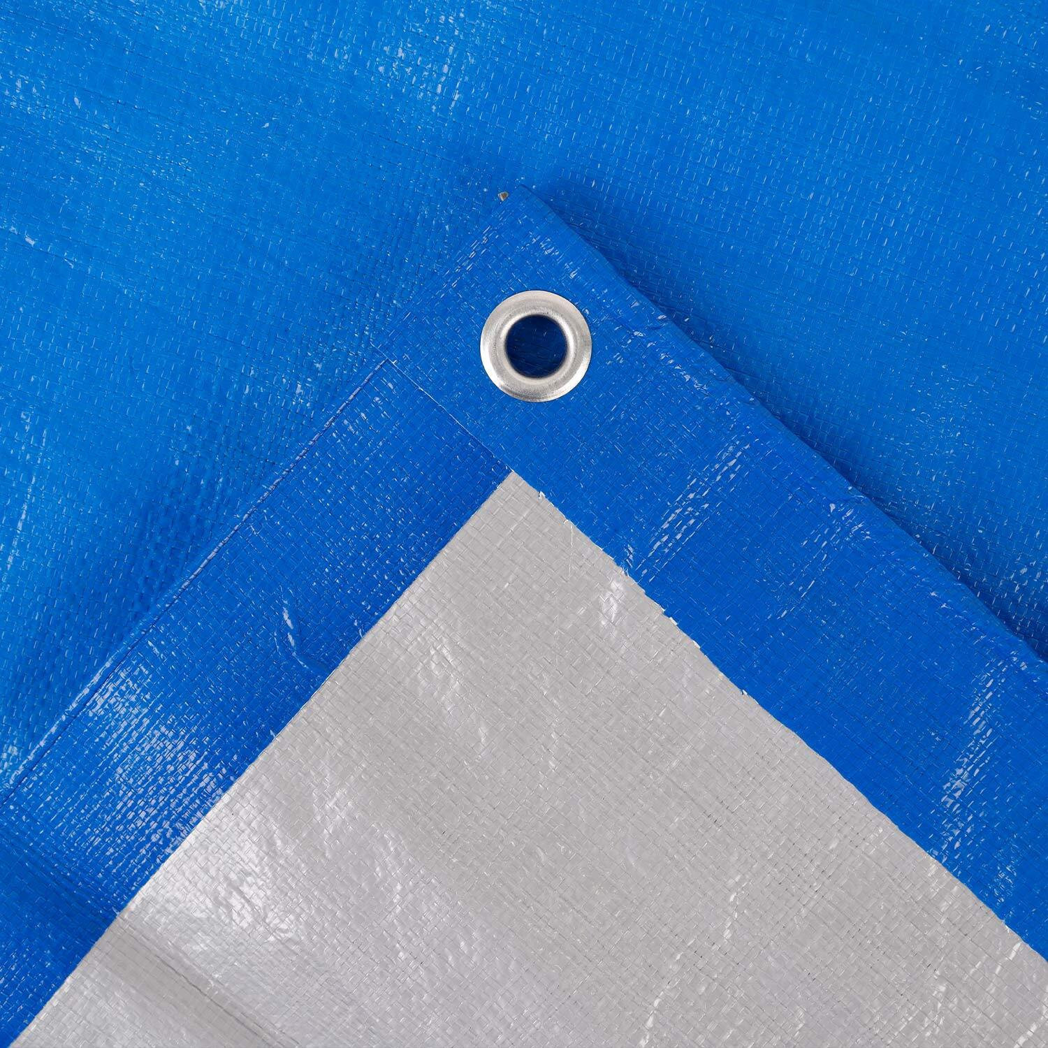 Piso carpa azul plata dimensionado 6x6 c/ojales