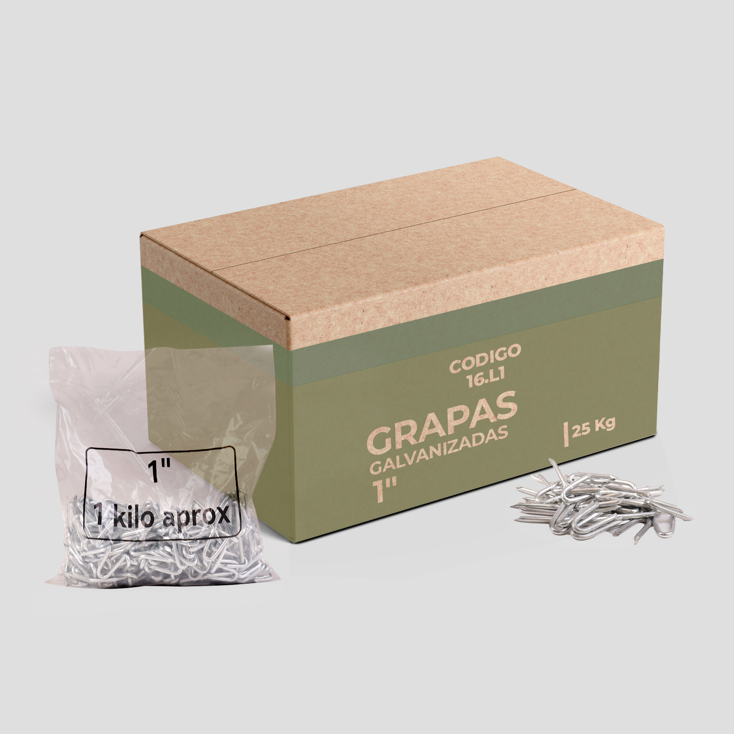 Caja Grapa 25 kg (1")