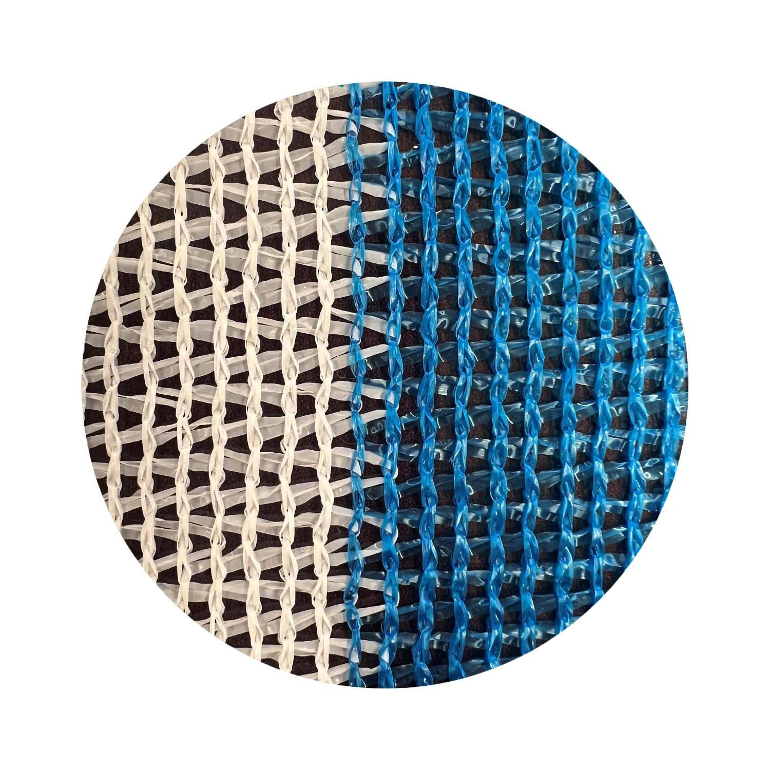 Malla Raschel Bicolor Azul-Blanca 65%