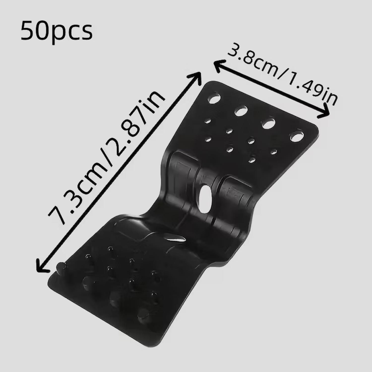 Broche rectangular malla raschel (caja de 1250 uds.)