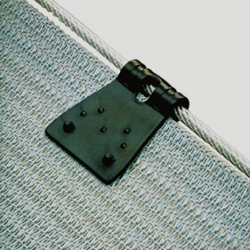 Broche rectangular malla raschel (caja de 1250 uds.)