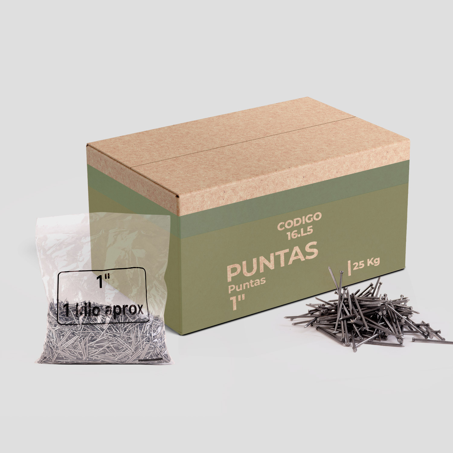 Caja puntas 25 kg (1”)