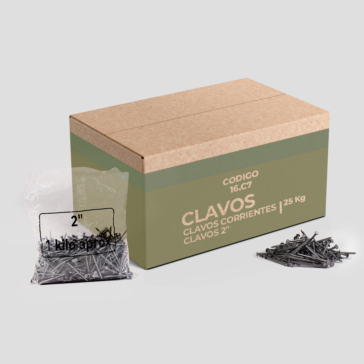 Clavo 2'' - Caja 25 kg