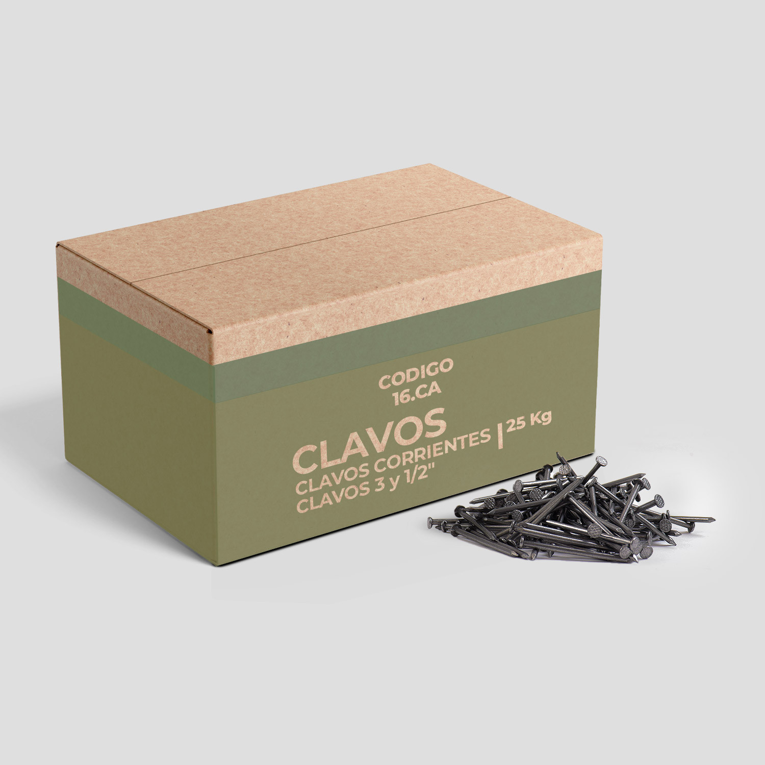 Clavo 3 1/2'' - Caja 25 kg