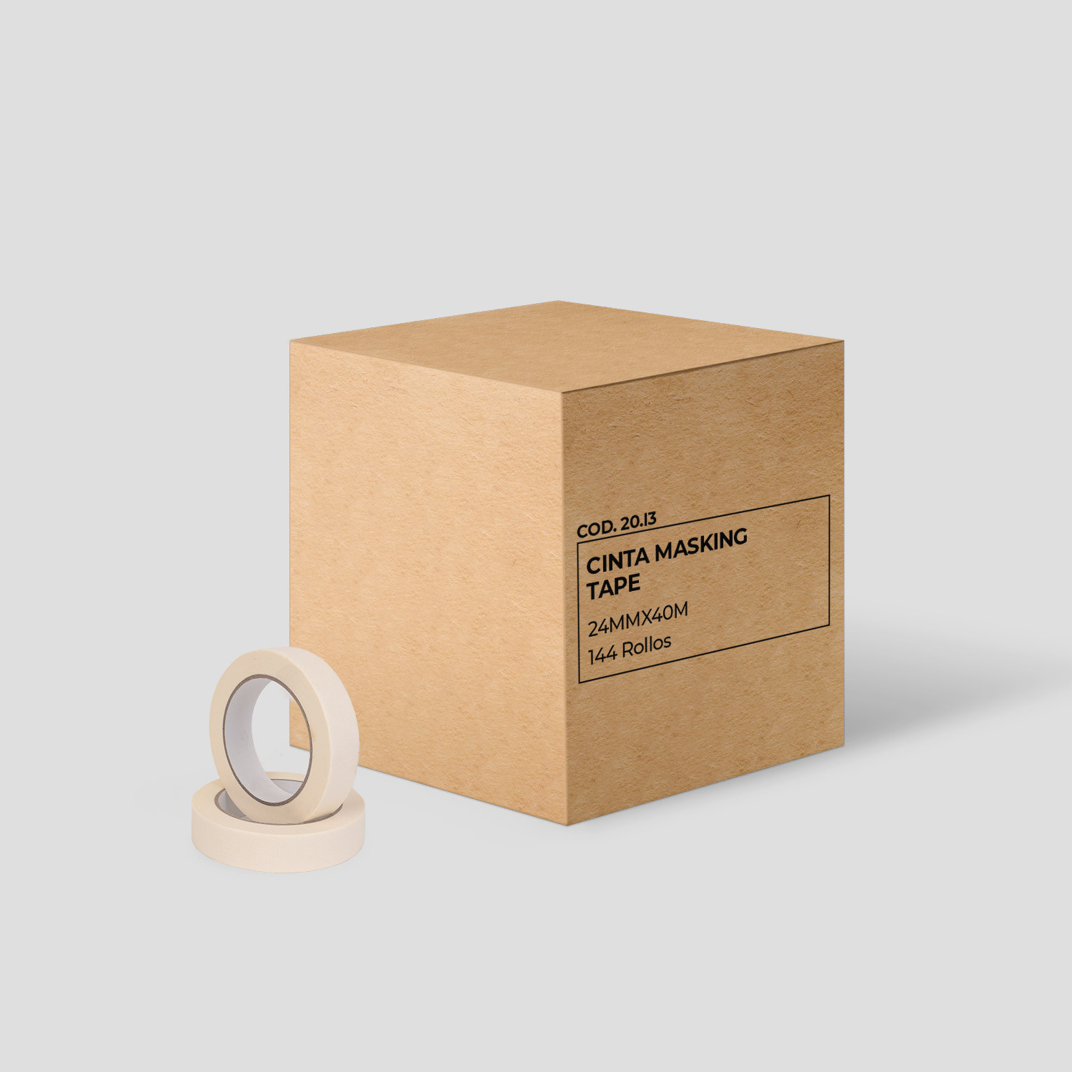 Cinta Masking Tape 24mmx40 - Caja 144 rollos