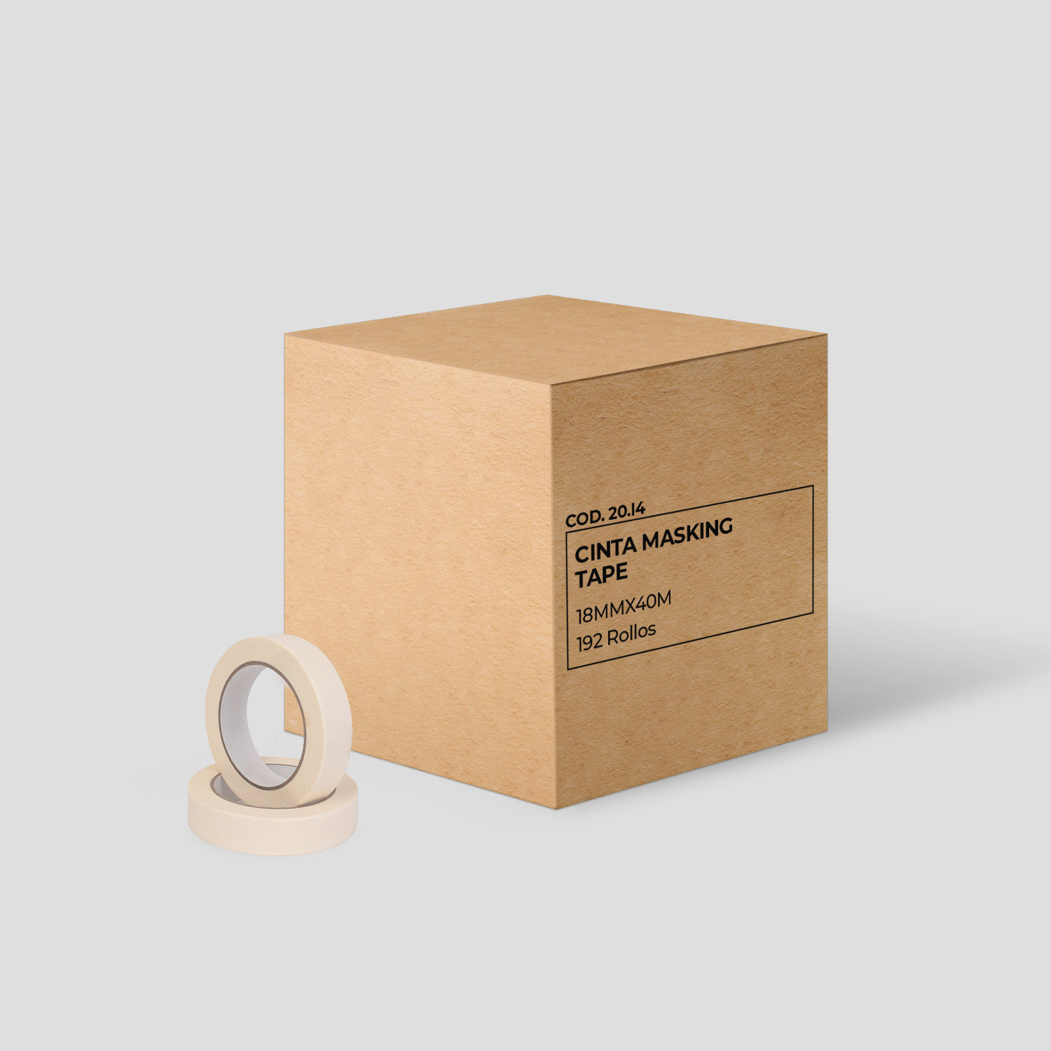 Cinta Masking Tape 18mmx40 - Caja 192 rollos