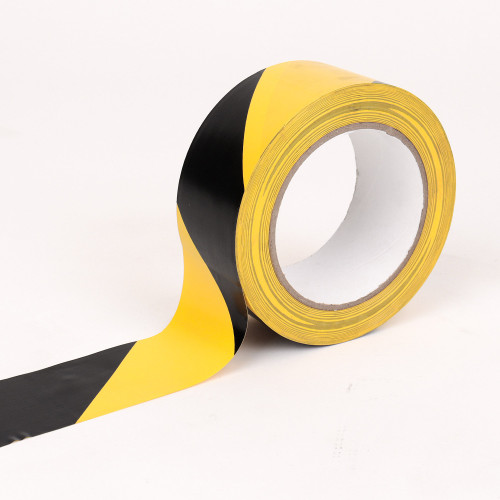 Cinta Delimitación de PVC negra/amarilla 48x33m - Caja 24 rollos