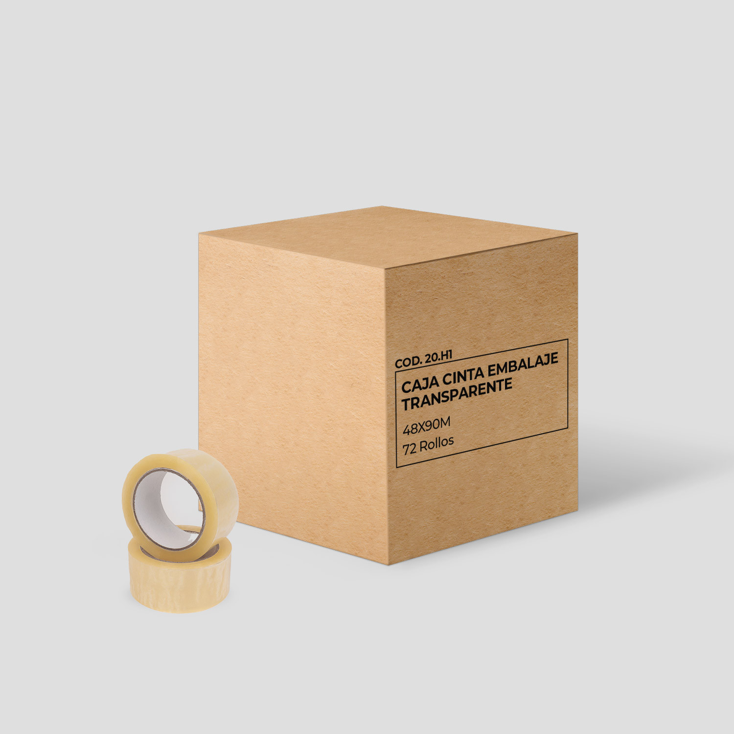 Cinta embalaje transparente 48x90m - Caja 72 rollos