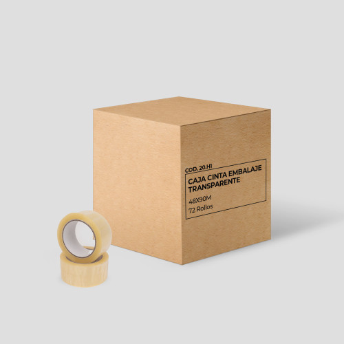 Cinta embalaje transparente 48x90m - Caja 72 rollos