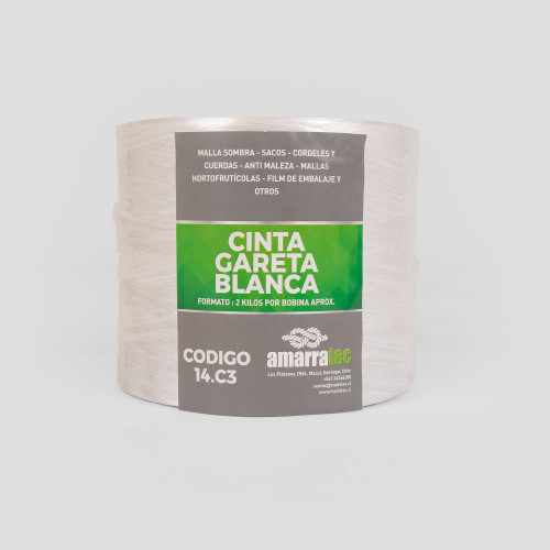 Cinta gareta blanca (bobina de 2 kgs) (12 Kilos)