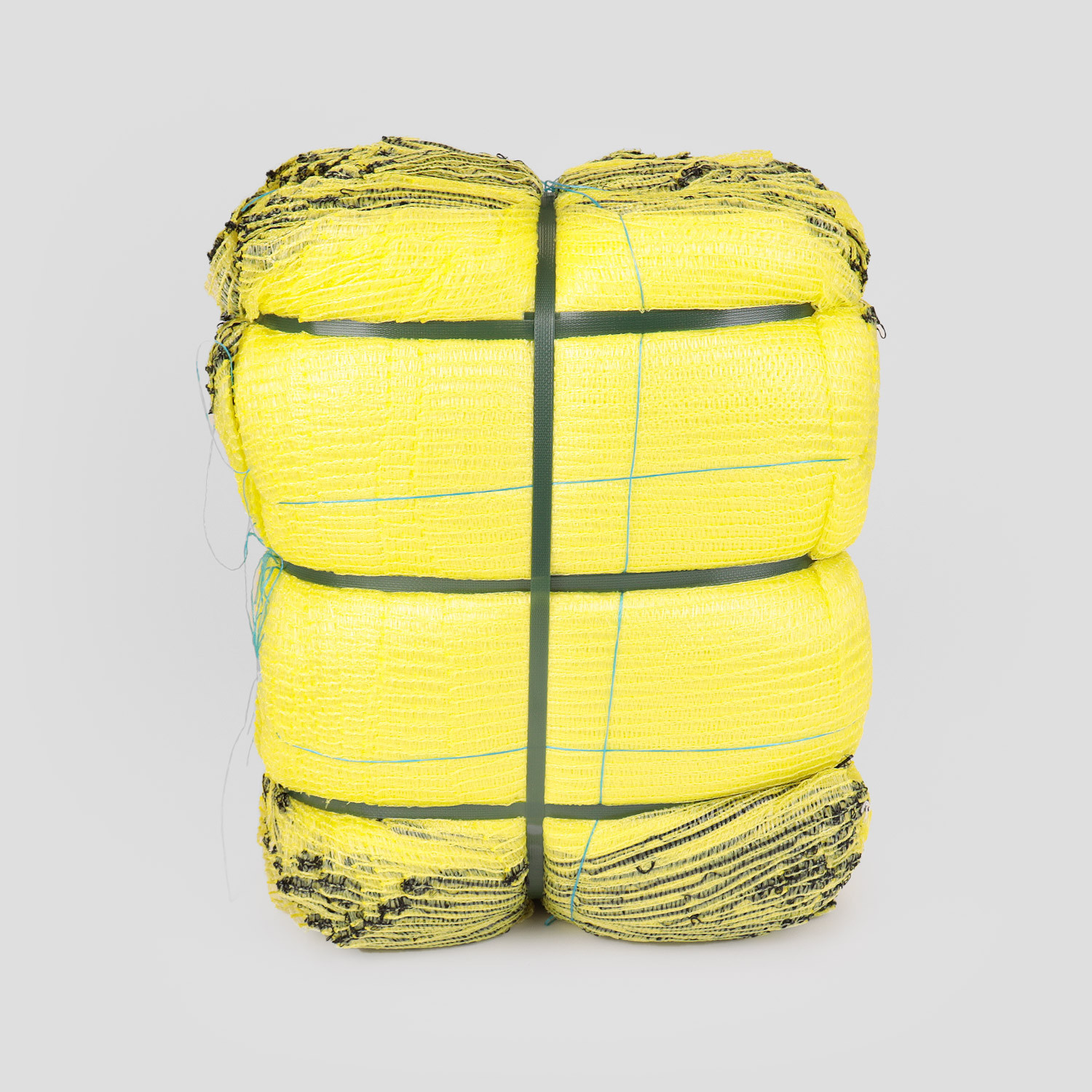 Saco Raschel amarilla limonera 38 cm x 58 cm 16 kg